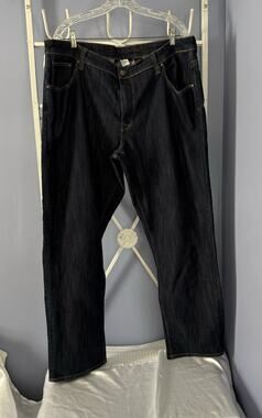 Marmot Jeans Sz 40x31 Blue Dark Wash Stretch Straight Leg Denim Comfort Read